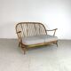 Vintage ercol windsor 2-seater sofa padded in French tick