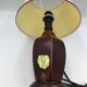 Lampe de chevet ancienne en céramique et bois