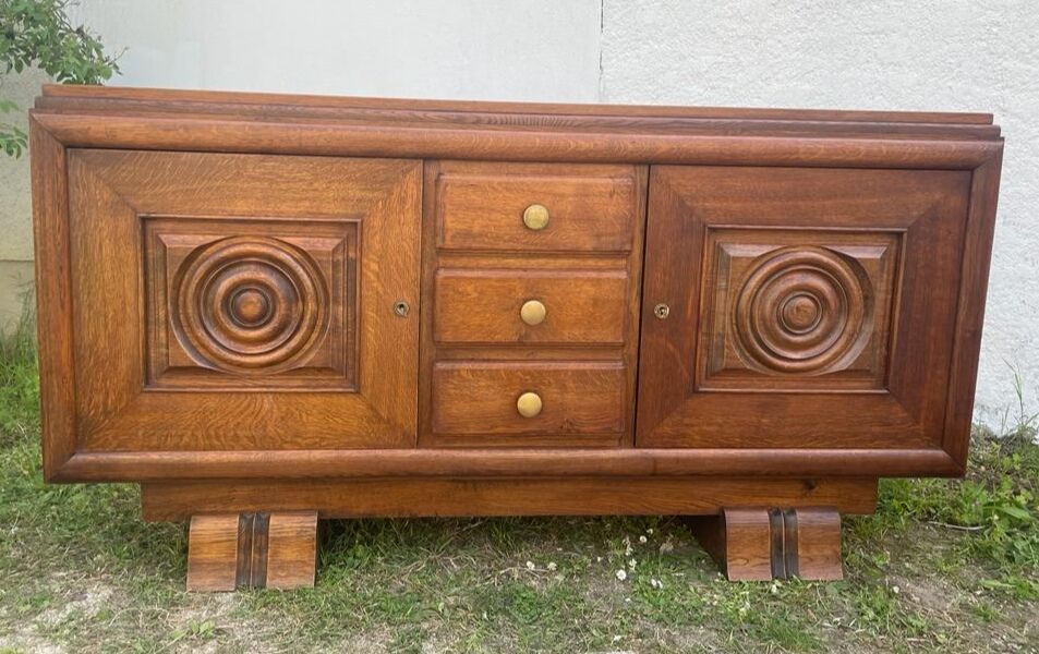 Art deco solid oak sideboard 1940