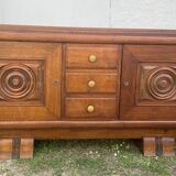Art deco solid oak sideboard 1940
