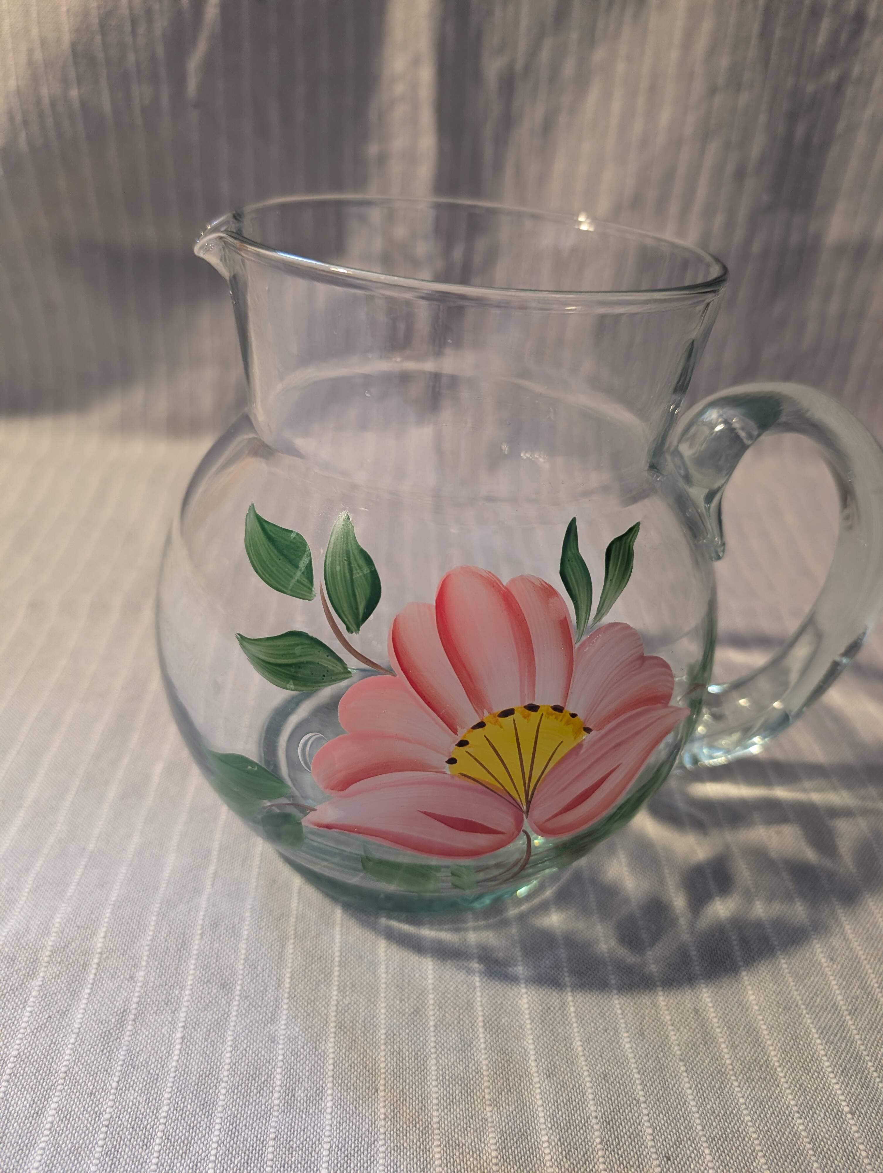 Decorative jug with floral pattern