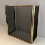Brass and wire mesh firewall. french work. around 1970