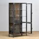 Armoire médicale vintage en verre et en fer, années 1950