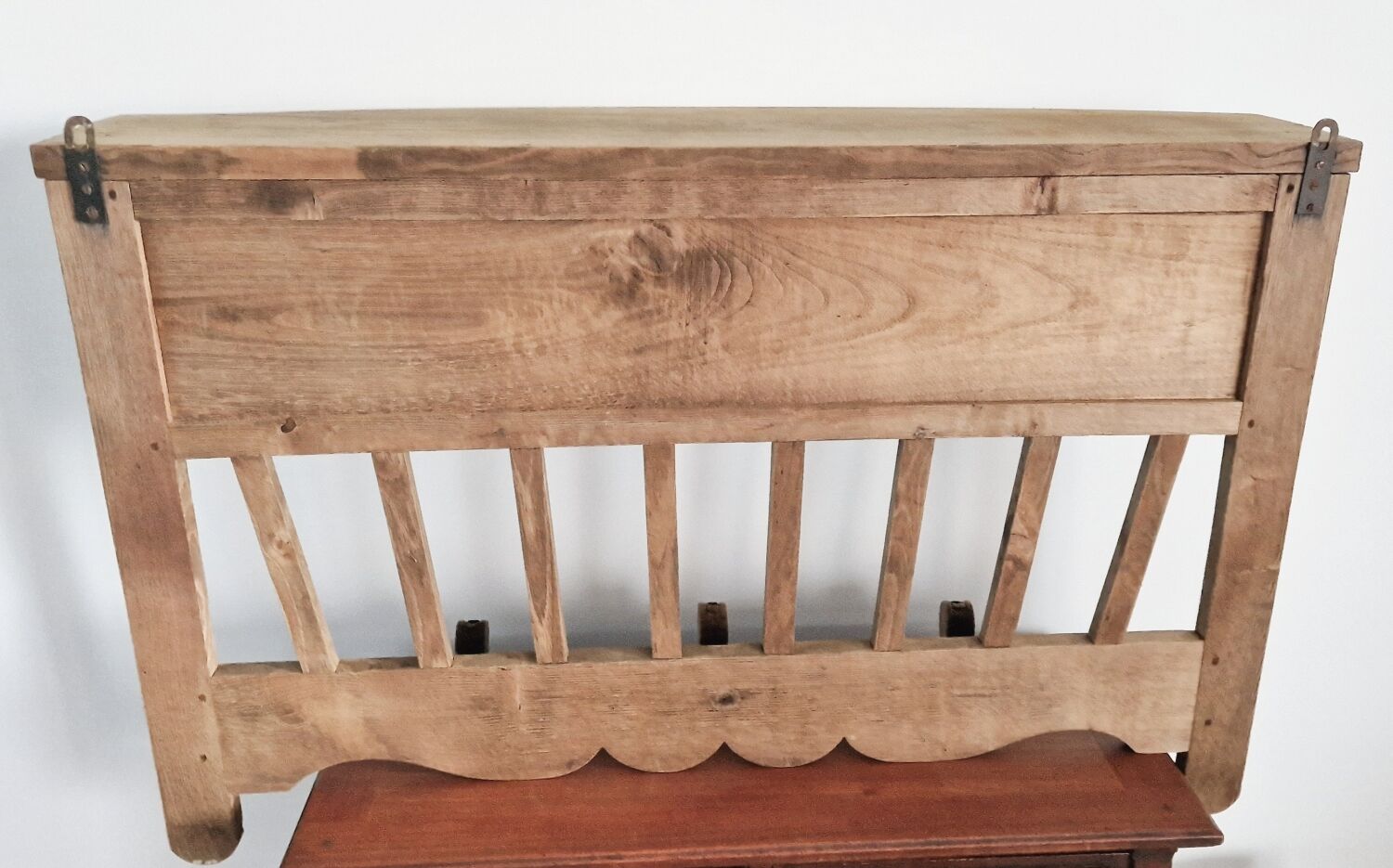 Old carved wood wall shelf