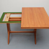 1950s coffeetable in cherrywood, adjustable in height