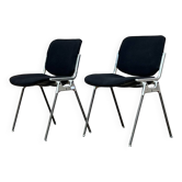 Pair of designer chairs DSC Castelli signed by Giancarlo Piretti Italy
