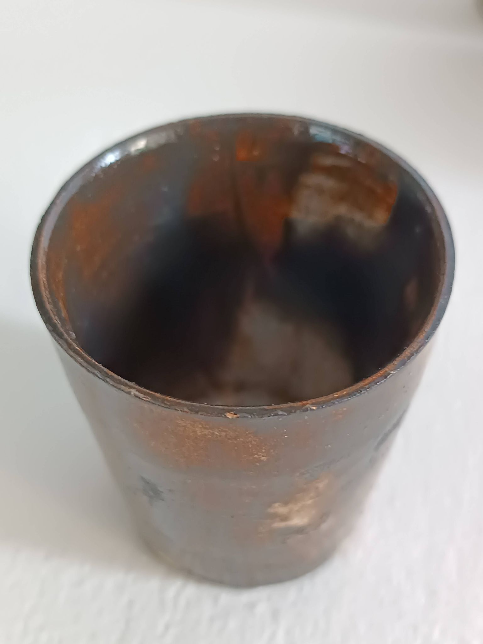 Une bouteille et six gobelets en céramique Gérard Hofmann Vallauris 1950
