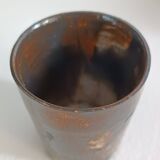 A bottle and six ceramic cups by Gérard Hofmann Vallauris 1950.