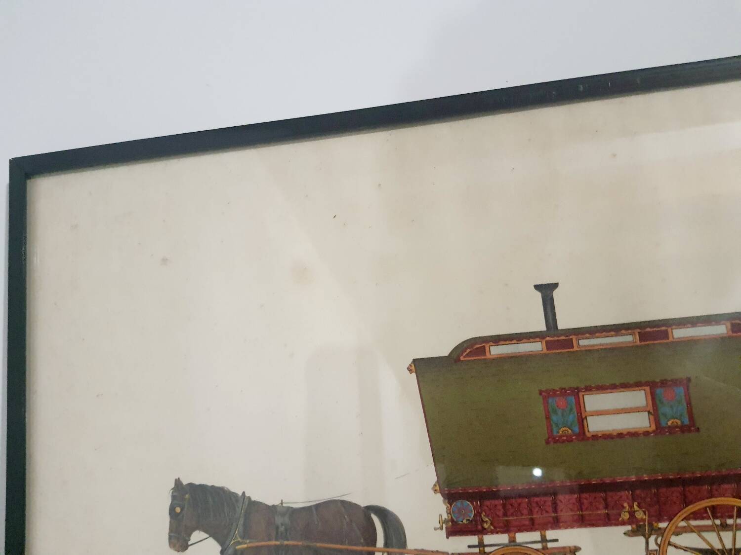 Lithograph by Allen Davies "Bow top wagon"