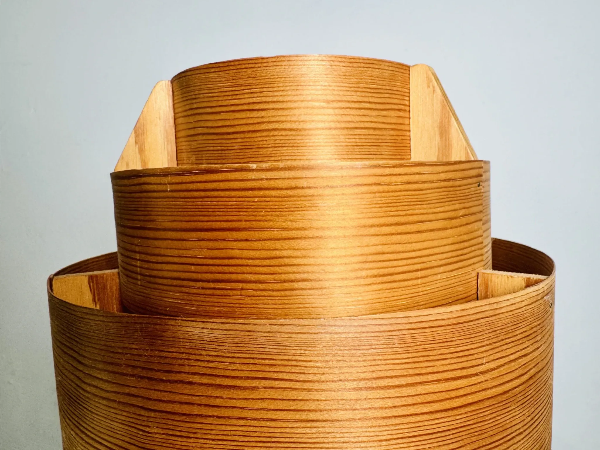 B-262 Pine Veneer Table Lamp By Hans-Agne Jakobsson For Ab Ellysett, Sweden, 1960S
