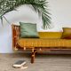 Lit corbeille rotin daybed vintage