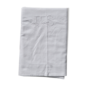 Old cloth in mestizo, monogramned FS