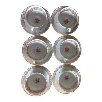 Limoges porcelain cups and saucers