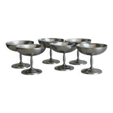 6 coupelles à dessert en inox
