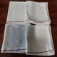 Vintage linen tablecloth and napkins acrylic embroidery 147 X 160 cm