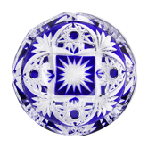 Ashtray, empty Bohemian crystal pocket