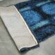 Large Danish Abstract Blue Wool Rya Rug in Ege Style