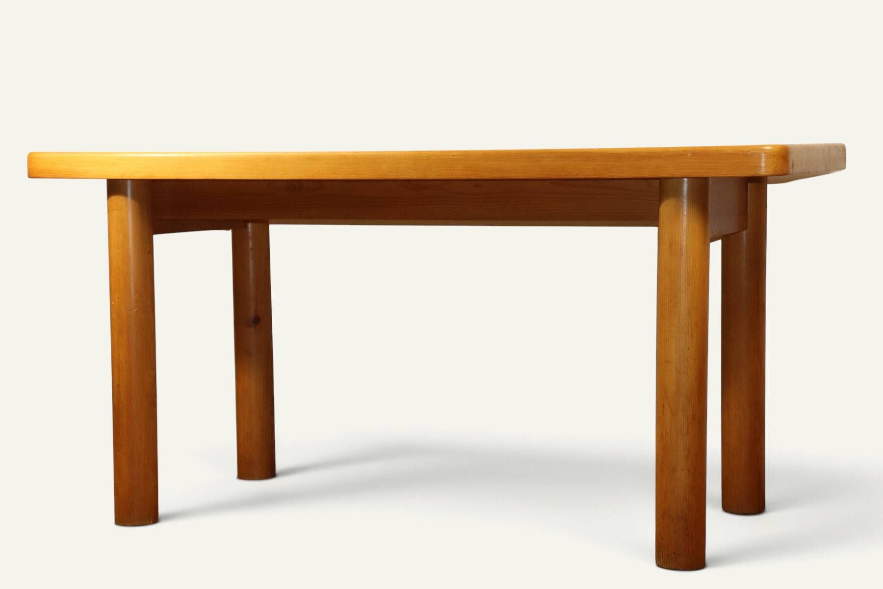Table René Martin en pin massif moderniste, 1960