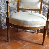 Paire de fauteuils époque Directoire en merisier