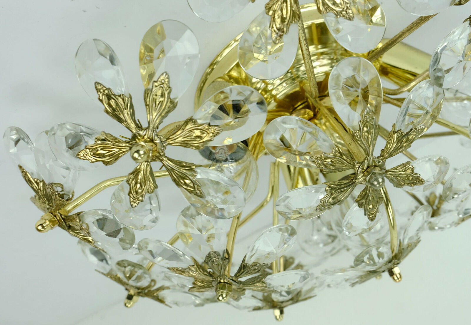 Palwa ceiling fixture glass blossom light 1970s