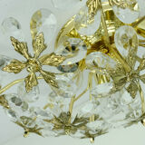 Palwa ceiling fixture glass blossom light 1970s