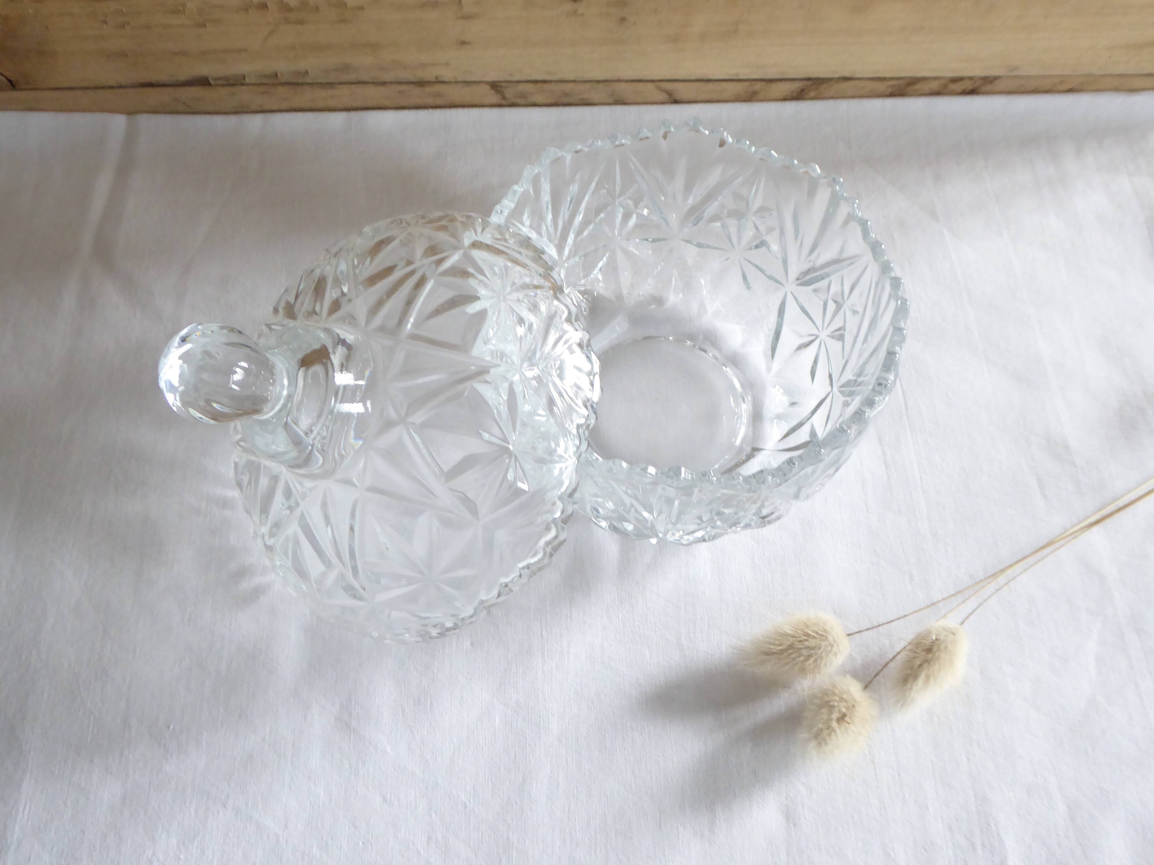 Bonbonniere, Sugar Bowl, Covered Glass Pot