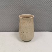 Small vase in beautiful beige glaze. Denmark 1970-80s