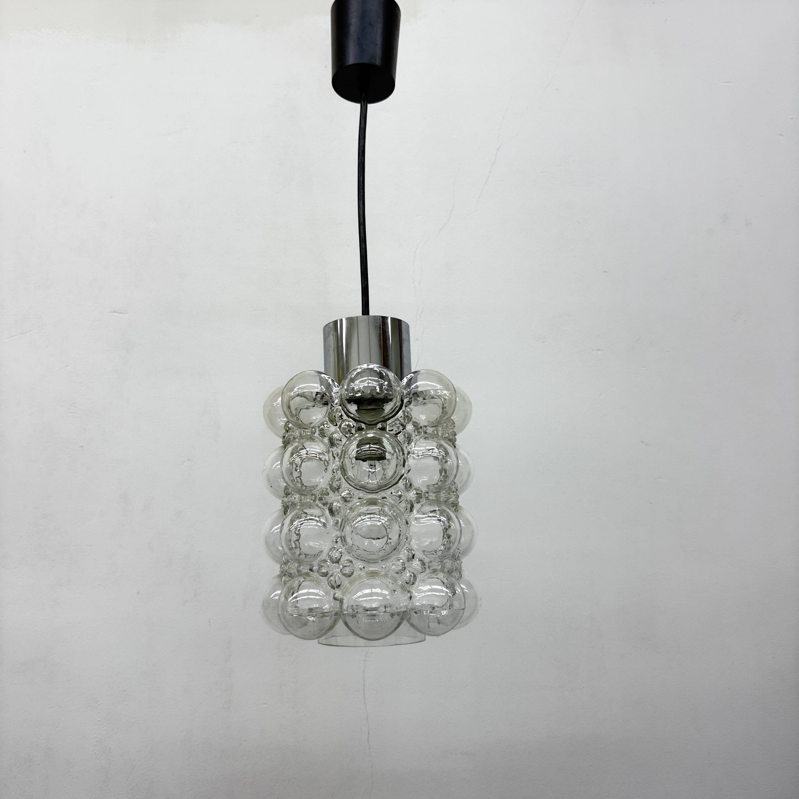 Large Bubble Glass Pendant by Helena Tynell for Limburg, Germany, 1970s
