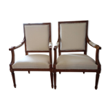 Pair of Louis XVI style armchairs