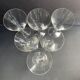 Conical foot glasses (6) - art nouveau - plain light blown crystal