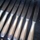 12 + 12 silver metal knives art deco period