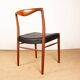 2 Danish chairs in teak and skai by Lyngfeldt Larsen 1960.