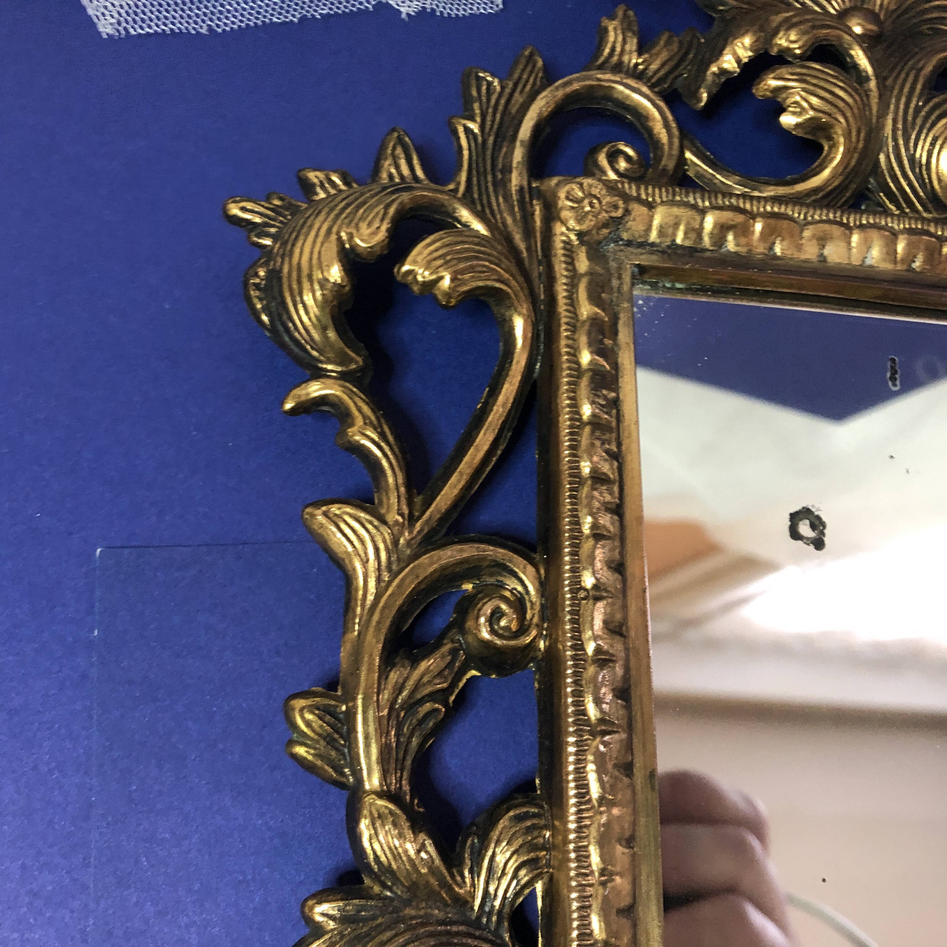 Small Rococo Baroque style mirror by Roberta Wood vintage 50/60