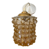 Vintage glass pendant light 1970