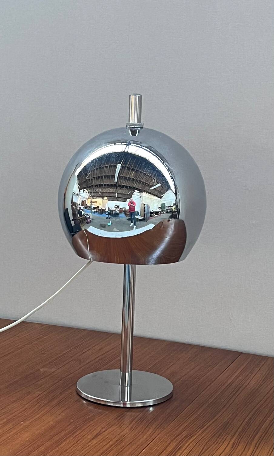 Space age metal lamp from the 70s Italy