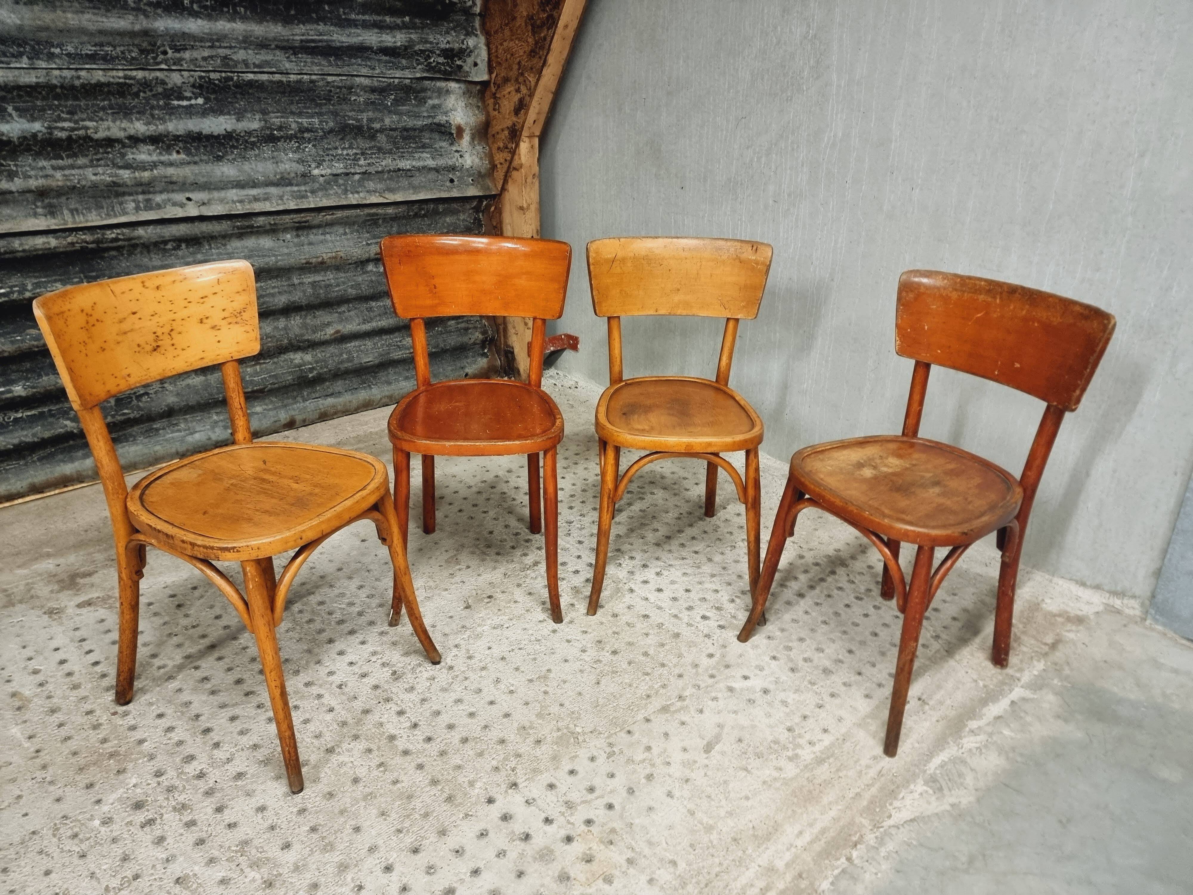 Old French cafe chairs set of 4 pcs
