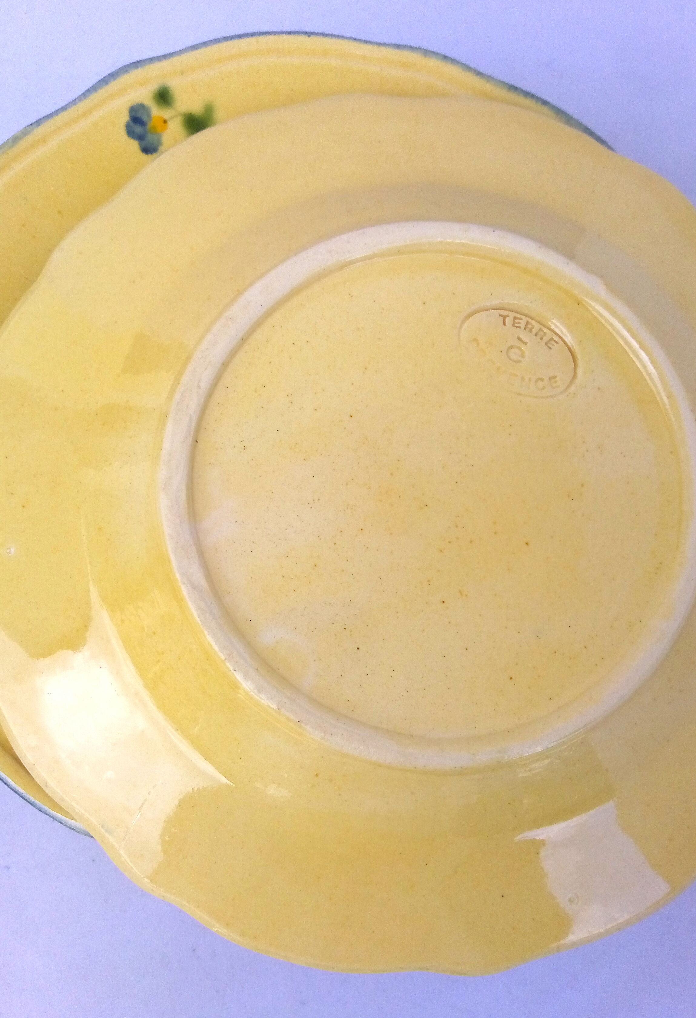 6 plates Terres de Provence yellow