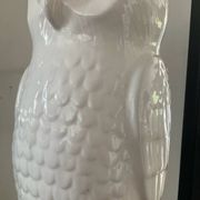 Vintage glazed ceramic owl umbrella stand
