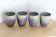 Set of 4 blue ceramics cups