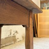 1950s oak farmhouse table with spindle legs