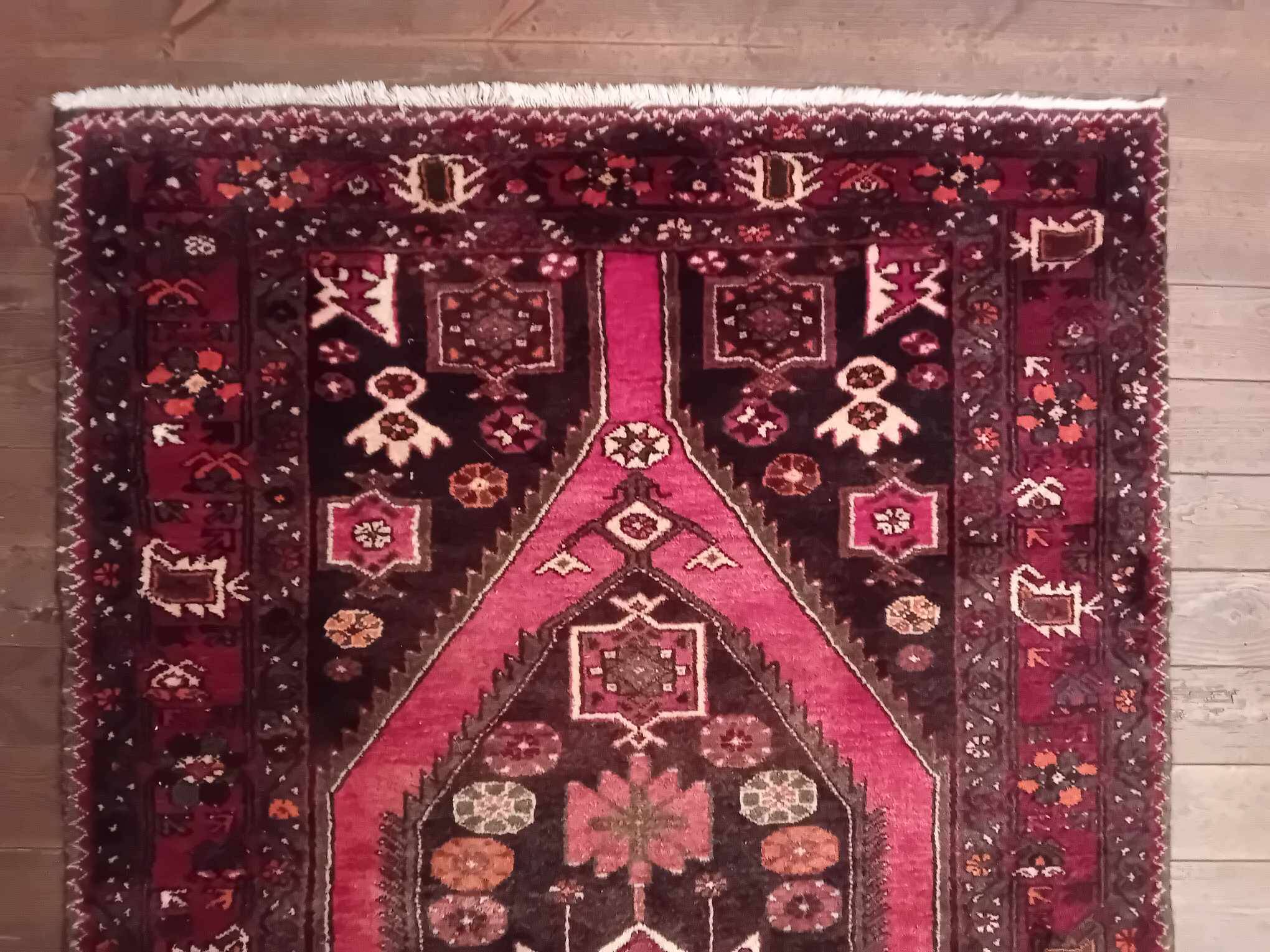 Handmade Persian Maslaghan rug 212x130cm