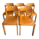 5 vintage stackable chairs — Rainer Schell Schlapp Möbel 1960s