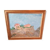 Oil on landscape canvas