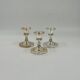 Set of 3 vintage silver-plated candle holders