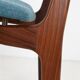 Set of 4 reupholstered Danish teak chairs, 1960s