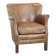 Fauteuil en cuir subtil avec coussin d'assise réversible en kilim