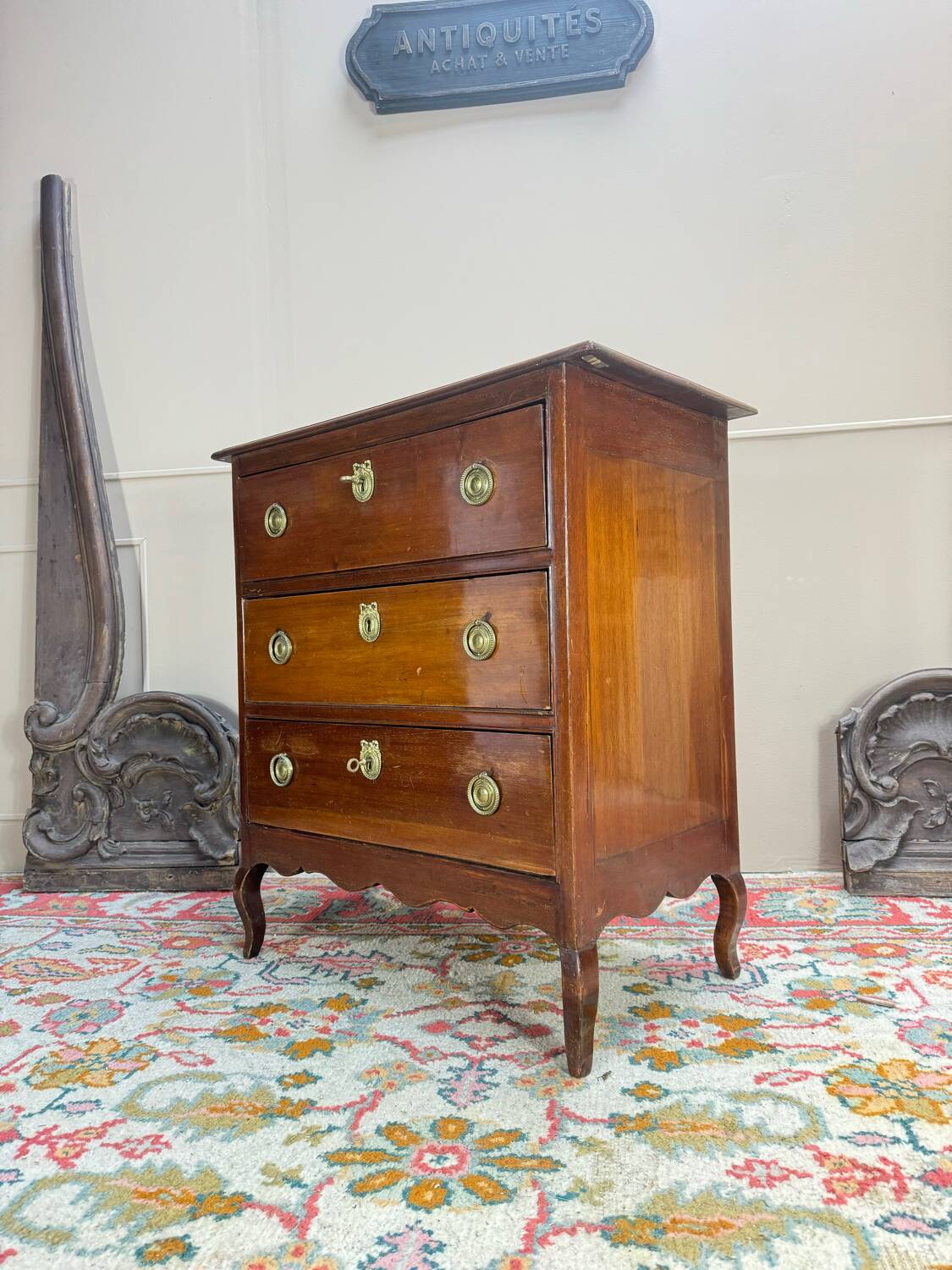 Louis XV Mahogany Chest of Drawers, 18th Century