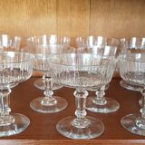 11 champagne crystal cups