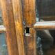 XL vintage wooden display cabinet/buffet, very tall, with glass.