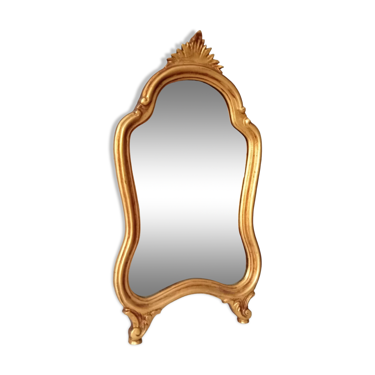 Vintage rocaille mirror in gilded wood
